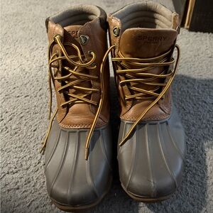 Sperry Tan and Gray Waterproof Boots Men’s size 11
